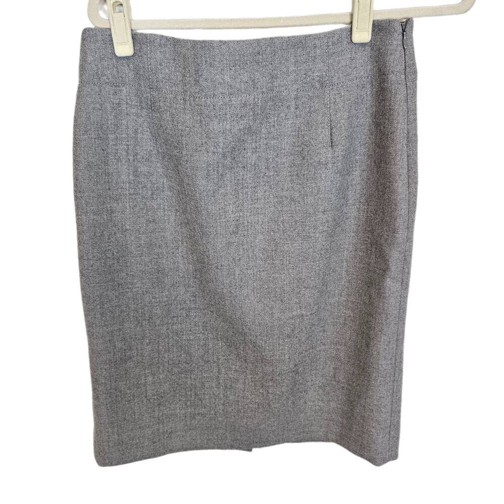 J. Crew Womens Wool Pencil Skirt Sz 8 Preppy Classic Career Corp Minimalist Work